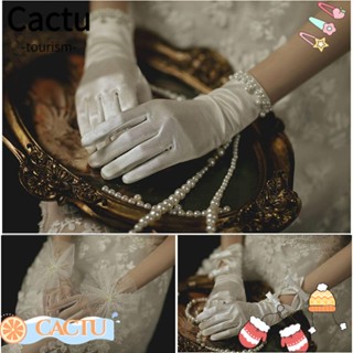 Cactu ถุงมือลูกไม้ สไตล์วินเทจ สําหรับเจ้าสาว 1 คู่