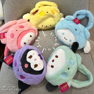 กระเป๋าสะพายข้าง ลายการ์ตูน Sanrio Cinnamoroll Pom Pom Purin Kuromi Melody Pochacco น่ารัก สําหรับผู้หญิง