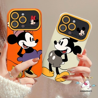 เคสโทรศัพท์มือถือ ลายการ์ตูนดิสนีย์ มิกกี้เมาส์ มินนี่เมาส์น่ารัก สีตัดกัน สําหรับ IPhone 13 XR 7Plus 11 14 15 12 Pro MAX 7 8 6 15 6S Plus SE 2020 X XS MAX