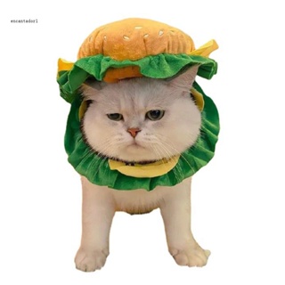 ✿ ปลอกคอ แบบนิ่ม รูปแฮมเบอร์เกอร์น่ารัก สําหรับสัตว์เลี้ยง แมว ​สุนัขตัวเล็ก