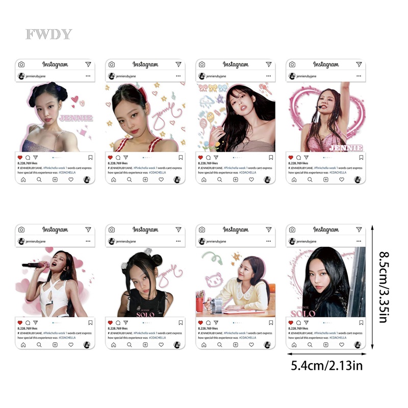 fengwu-การ์ดอัลบั้ม-pvc-ใส-ลาย-blackpink-rose-jisoo-lisa-jisoo-8-ชิ้น-ต่อชุด