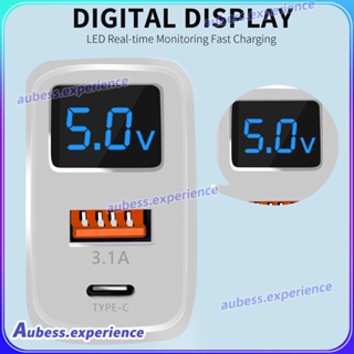 5v2.4a Usb+type-c Digital Display Charger Eu/uk/us Standard Mobile Phone Charging Head Pd+usb หัวชาร์จผู้เชี่ยวชาญ