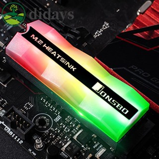 "Jonsbo M.2-2 Color Light M.2 ฮีทซิงค์ SSD - 5V 3Pin โซลิดสเตทไดรฟ์คูลเลอร์"