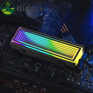 "M.2 Nvme ฮีทซิงค์ อลูมิเนียมอัลลอย 5V 3PIN ARGB SSD Cooler AURA Sync สําหรับ M.2 2280"