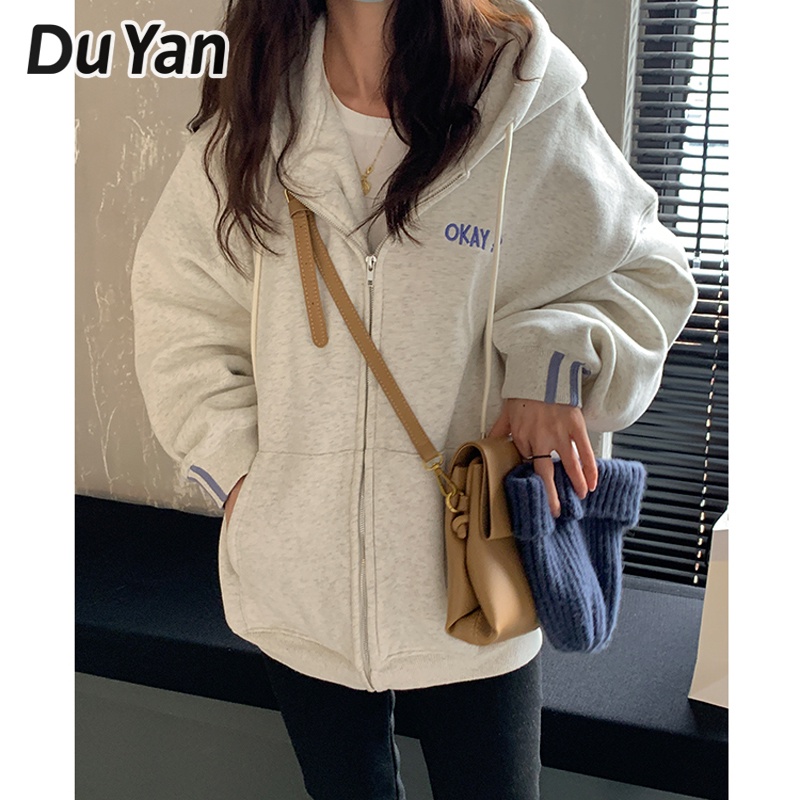 du-yan-เสื้อกันหนาว-คาร์ดิแกน-มีฮู้ด-ปักลาย-สําหรับผู้หญิง