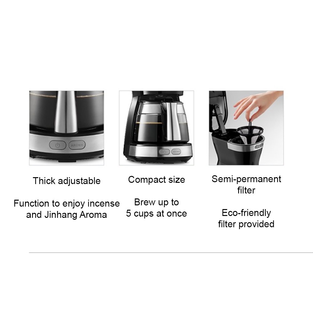 delonghi-icm12011bk-drip-coffee-maker-automatic-portable-home-cafe