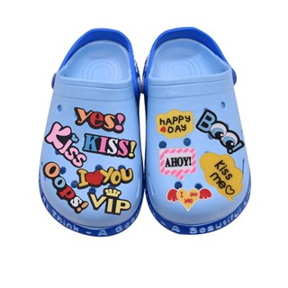 จี้ตัวอักษร Jibbitz Charm Baby Vip Jibits Croc Kiss Oops Croc Jibbits น่ารัก อุปกรณ์เสริม สําหรับตกแต่งรองเท้าเด็ก
