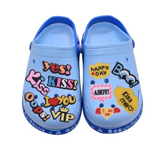 จี้ตัวอักษร Jibbitz Charm Baby Vip Jibits Croc Kiss Oops Croc Jibbits น่ารัก อุปกรณ์เสริม สําหรับตกแต่งรองเท้าเด็ก