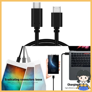 Bang สาย USB-C Type-C เป็น Micro USB 480Mbps 2 4A ชาร์จเร็ว ถ่ายโอนข้อมูล สําหรับ Galaxy-S7 -S6 HTC-One 10 และอื่น ๆ