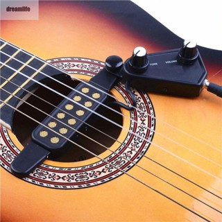 【DREAMLIFE】Sound Pickup Tone/Volume Adjustment 12-hole Acoustic Guitar Audio Cable