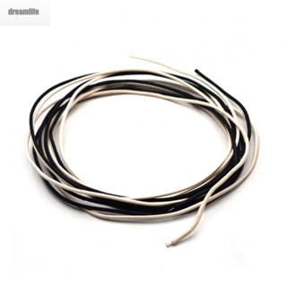 【DREAMLIFE】Guitar Wire Cloth (White+Black) 2Meter For Pickups Pots Guitar Replacement