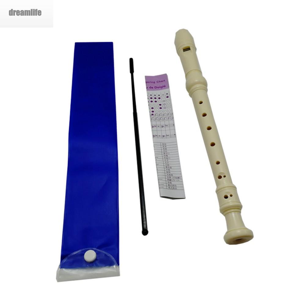 dreamlife-8-hole-soprano-recorder-treble-flute-school-recorders-w-cleaning-rod-amp-case-new