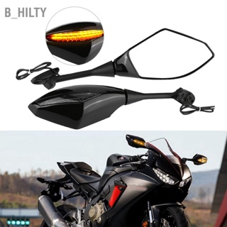 B_HILTY กระจกมองหลังดัดแปลงรถจักรยานยนต์ 2 ชิ้นแบบรวมไฟเลี้ยว LED สำหรับ CBR1000