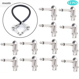 【DREAMLIFE】Professional Audio Jack Plugs Mono Right Angle Suitable For Microphones