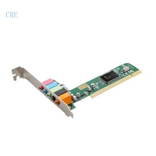 Cre การ์ดเสียงสเตอริโอ PCI5 1 CMI8738 ชิป 4 ช่องสัญญาณ รองรับเสียง Dls A3D1 0 และ DS3D สําหรับภาพยนตร์ และเกม