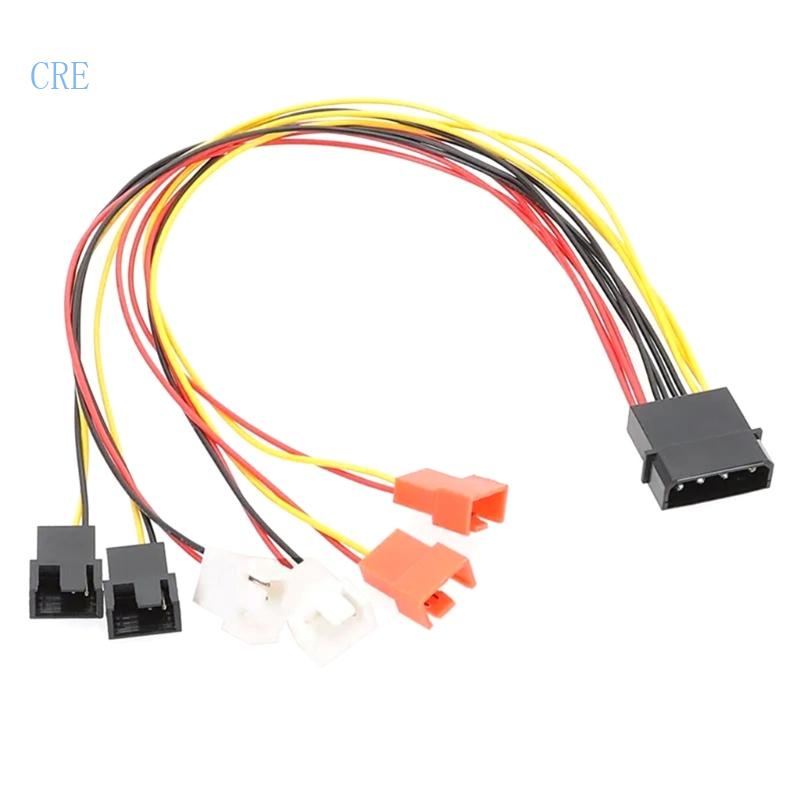 cre-อะแดปเตอร์สายเคเบิ้ลพัดลม-4pin-molex-เป็น-3pin-12v-pc-3pin-4pin-สําหรับคอมพิวเตอร์