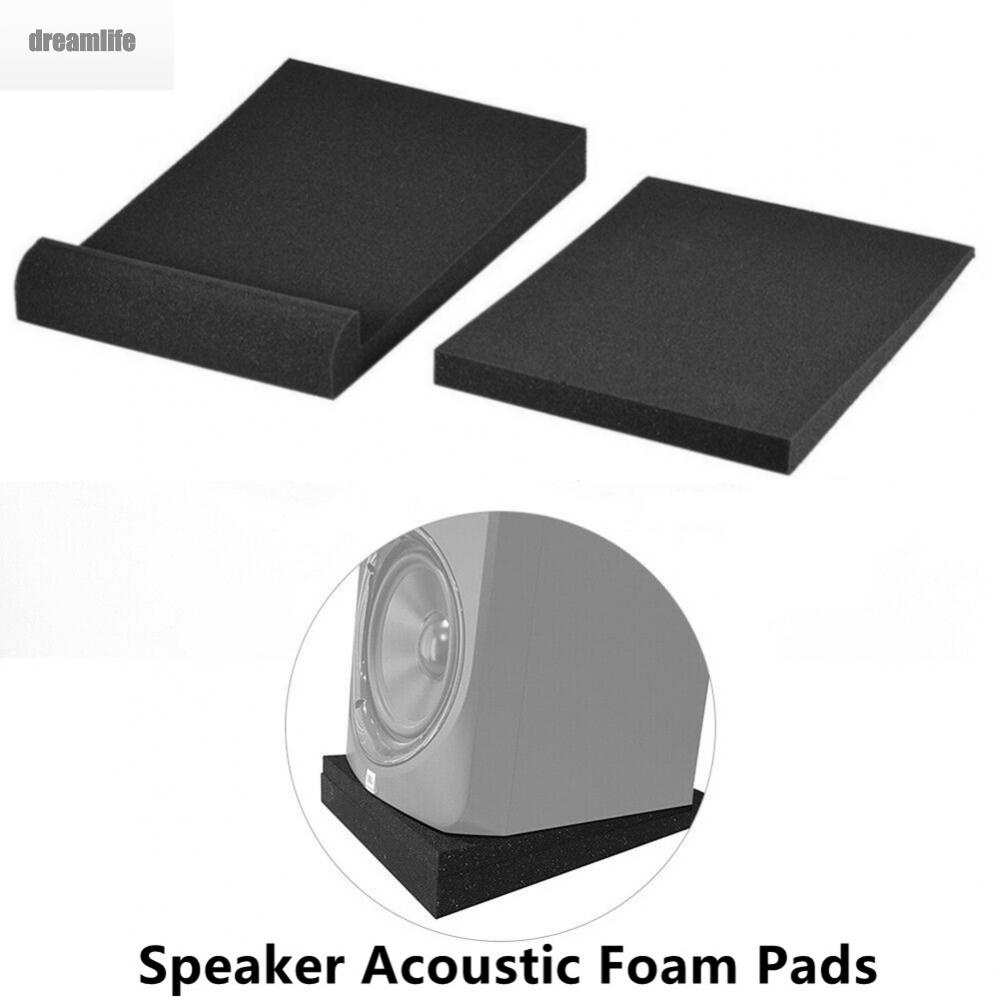 dreamlife-acoustic-foam-pads-suitable-for-5-inch-6-inch-speakers-black-high-quality