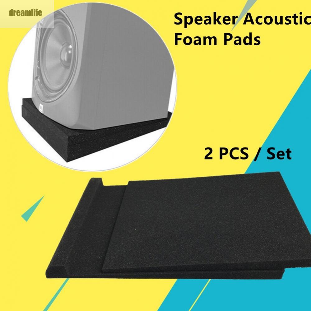 dreamlife-acoustic-foam-pads-suitable-for-5-inch-6-inch-speakers-black-high-quality