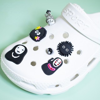 อุปกรณ์เสริม จี้รูปการ์ตูนอนิเมะ Spirited Away Crocs Jibbitz น่ารัก สําหรับตกแต่งรองเท้าเด็ก