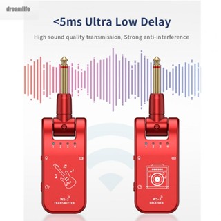 【DREAMLIFE】Transmitter 3.7V 650mAh Battery 30M Transmission Latency: ＜5ms Wireless Guitar