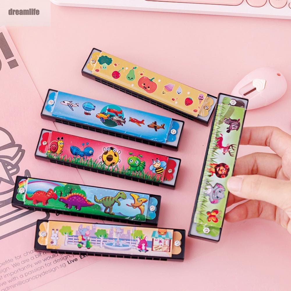 dreamlife-harmonica-13x2-5x2-1cm-childrens-harmonica-colorful-cute-pattern-tin-16-hole