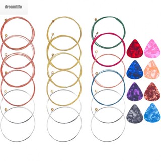 【DREAMLIFE】Guitar 1-6 3 Sets Capo Colorful Steel Electric Guitar Parts For Gyh Picks