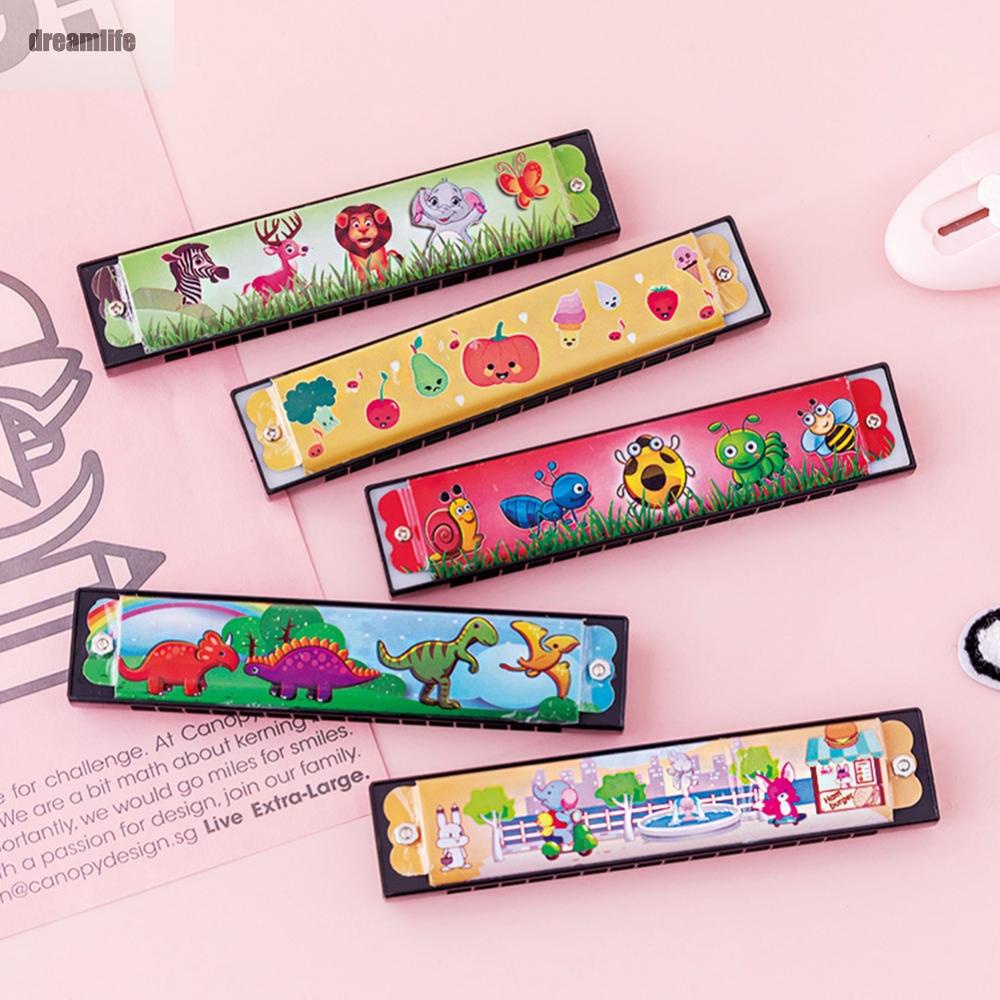 dreamlife-harmonica-13x2-5x2-1cm-childrens-harmonica-colorful-cute-pattern-tin-16-hole