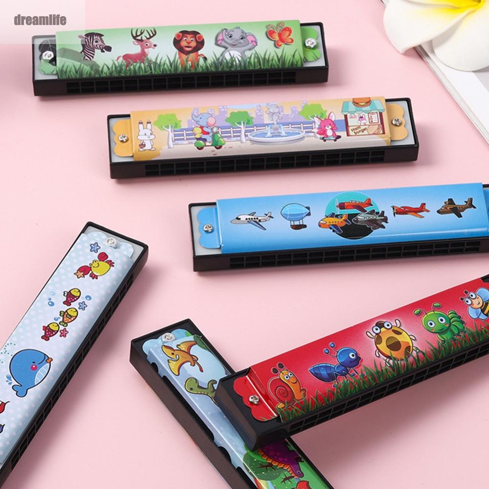 dreamlife-harmonica-13x2-5x2-1cm-childrens-harmonica-colorful-cute-pattern-tin-16-hole