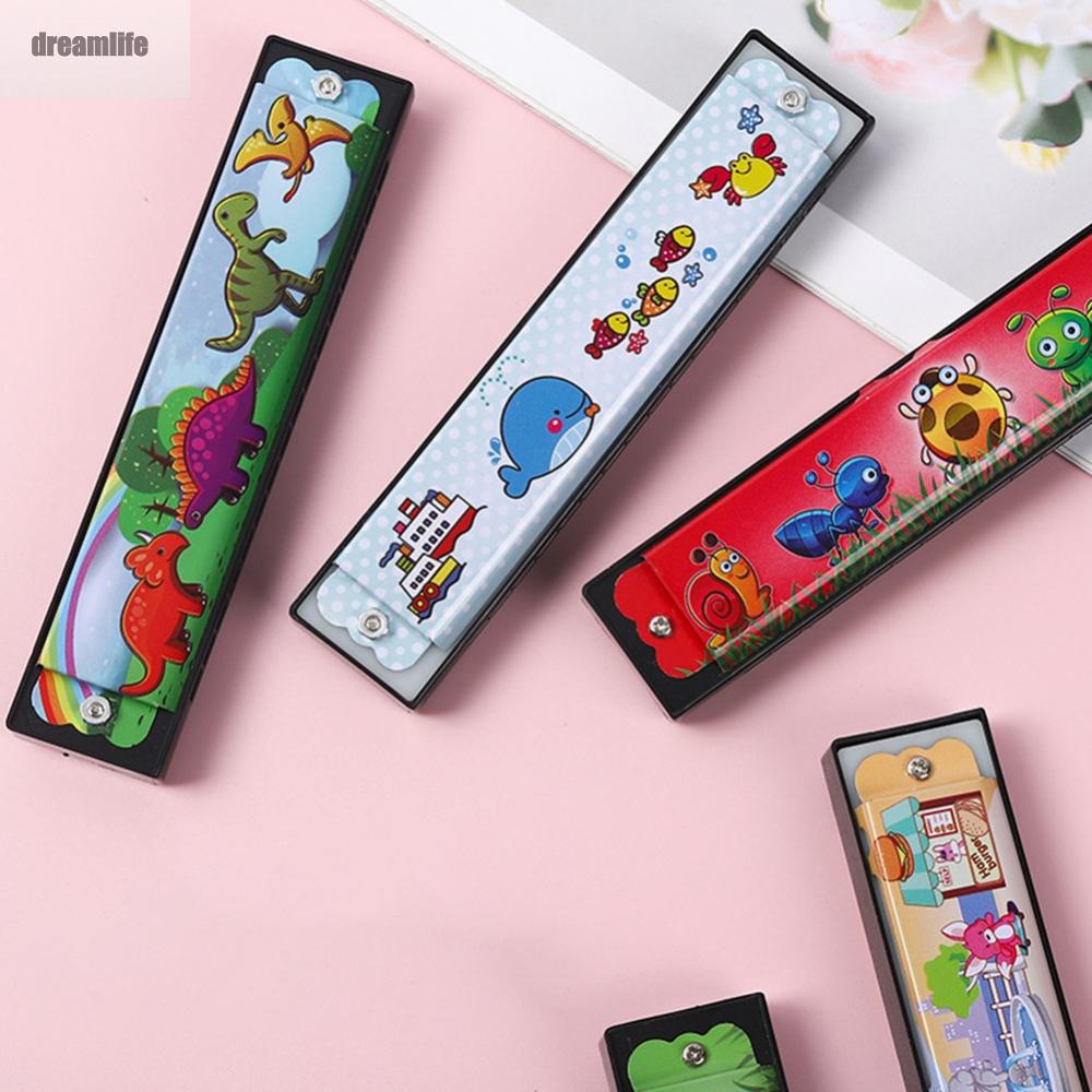 dreamlife-harmonica-13x2-5x2-1cm-childrens-harmonica-colorful-cute-pattern-tin-16-hole