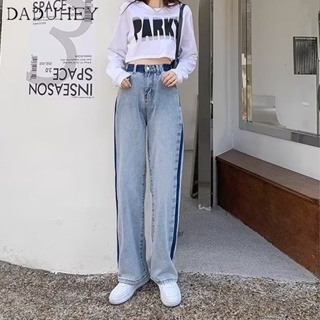 DaDuHey🎈  Women New Korean Style Retro Ins High Street Hip-Hop Jeans Niche High Waist Straight plus Size Pants
