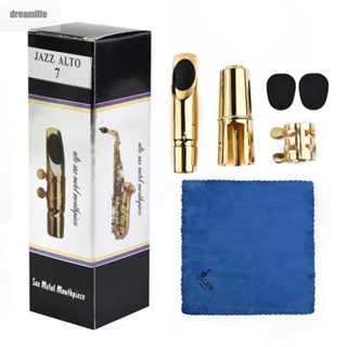 【DREAMLIFE】Sax Mouthpiece Alto E Flat Saxophone Brass Gold Durable Solid For Alto Saxophone