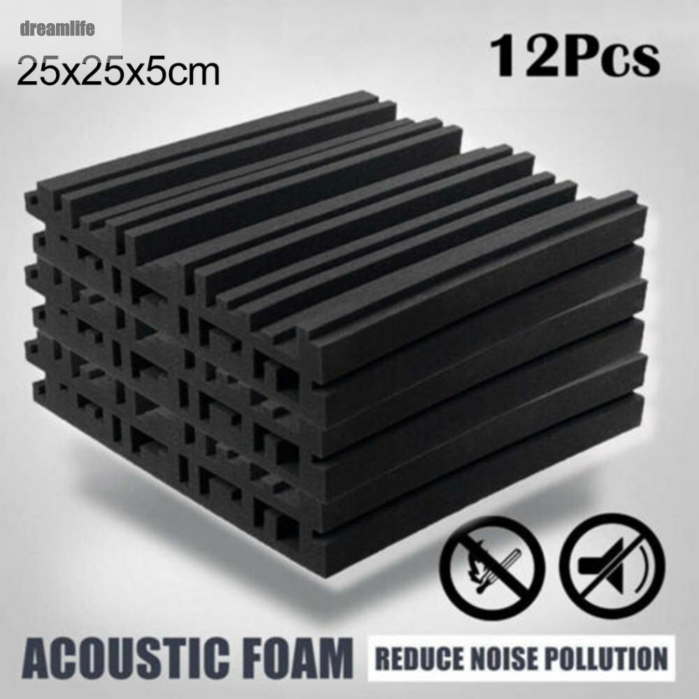 dreamlife-soundproof-foam-set-sound-absorbtion-panel-studio-12pcs-acoustic-foam-panels