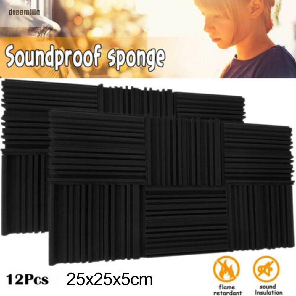 dreamlife-soundproof-foam-set-sound-absorbtion-panel-studio-12pcs-acoustic-foam-panels