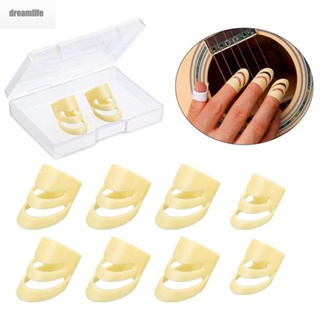 【DREAMLIFE】Finger Picks Set String Instrument 6L+2M\2L+6M 8pcs Beautiful Tone Beige