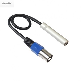 【DREAMLIFE】Audio Cable Microphone PVC Plug Stereo To 6.35mm Female 3-Pin XLR Male