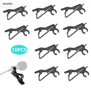 【DREAMLIFE】Lavalier Mic Clip 10pcs 3g Lapel Tie Microphone Clamp Microphone Holder