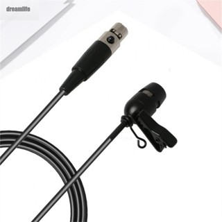 【DREAMLIFE】Wireless-Black Lavalier Lapel Microphone For Sennheiser For Shure  4Pin XLR 3.5M