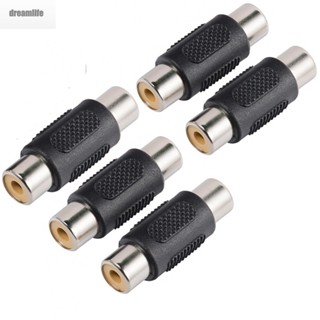 【DREAMLIFE】Connectors 31.7x10.8mm Adapter Audio Black Cable Connector Female To Female