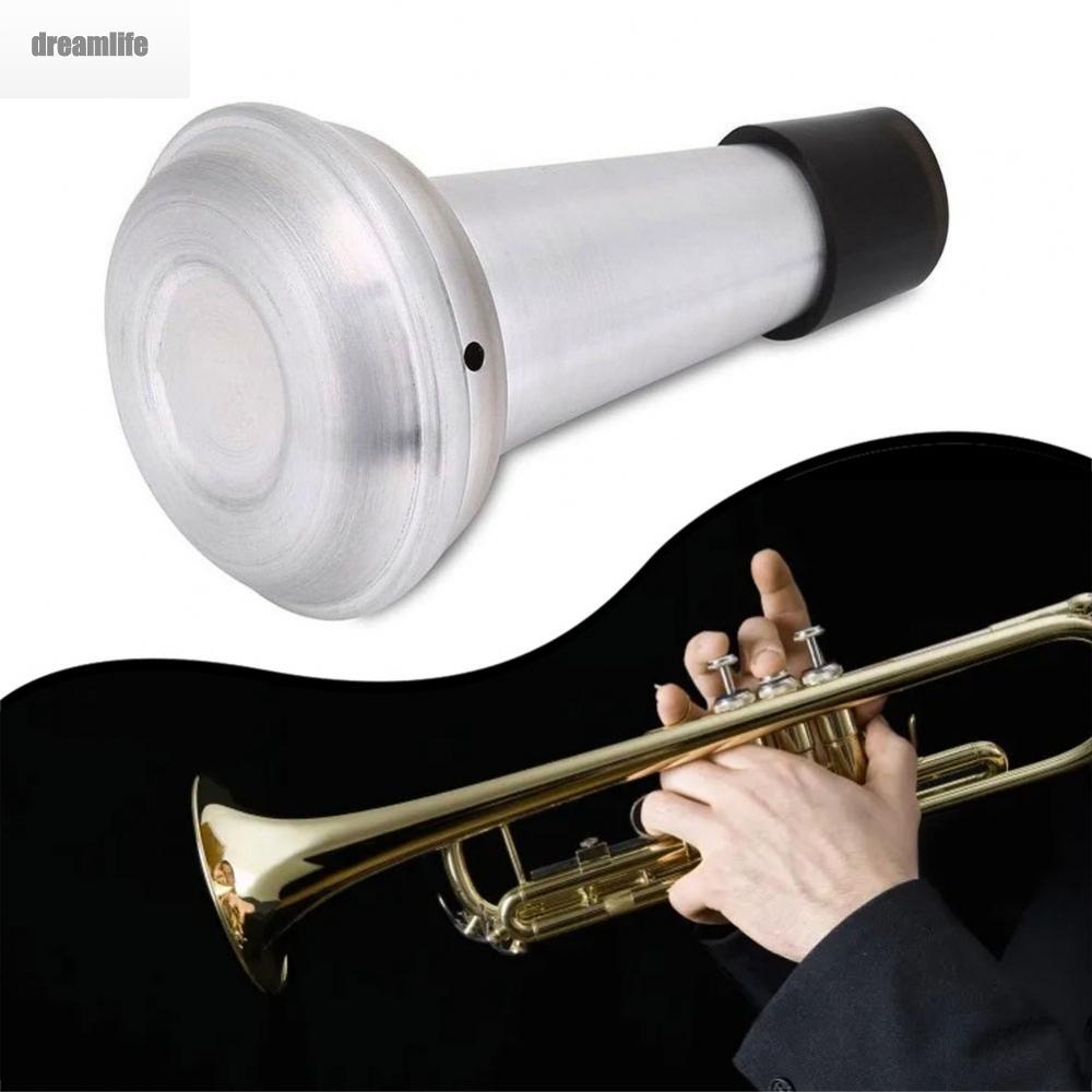 dreamlife-trumpet-mute-compact-trumpet-practice-tool-silencer-players-trumpet-metal-mute