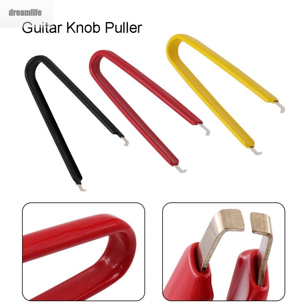 dreamlife-guitar-knob-puller-1-pc-11-5-2cm-20g-black-metal-yellow-knob-puller-tool