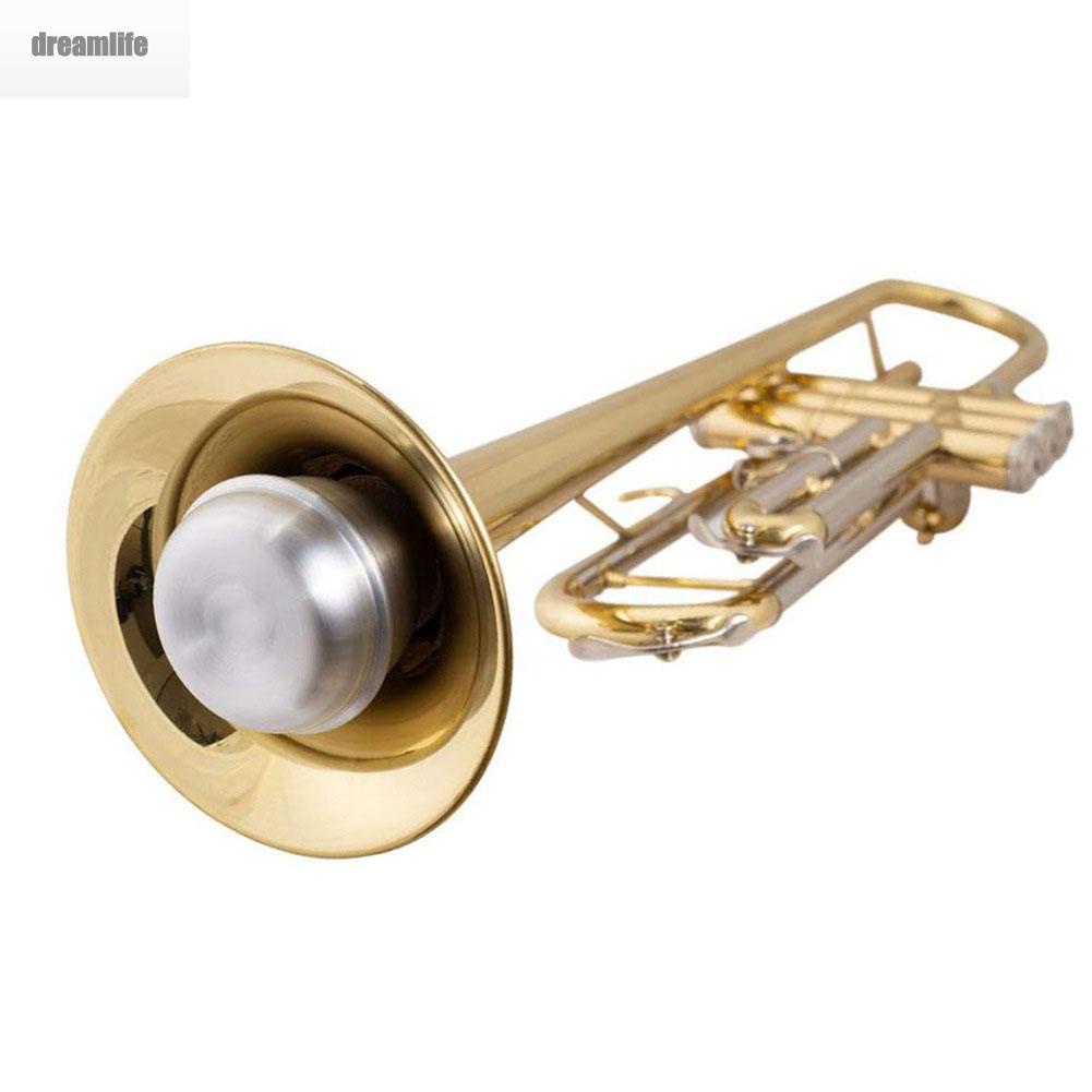 dreamlife-trumpet-mute-compact-trumpet-practice-tool-silencer-players-trumpet-metal-mute