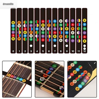 【DREAMLIFE】Fretboard Sticker Mark Notes PVC Scales 19.5x11cm Accessories Beginner