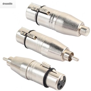 【DREAMLIFE】XLR To RCA Adapter 58x19mm Adapter Approx. 32g Male Silver XLR Female To RCA