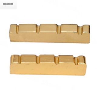 【DREAMLIFE】Bass Guitar Nut Brass Nut For Electric Brass Parts Gold Plated 38 42mm