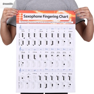 【DREAMLIFE】Fingering Chart Coated Paper Comparison Exercise Fingerings Guide Part