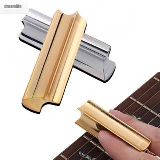 【DREAMLIFE】Guitar Slide 3 Inch Accessories Concave Gold Hawaiian Tone Silver Tone Bar