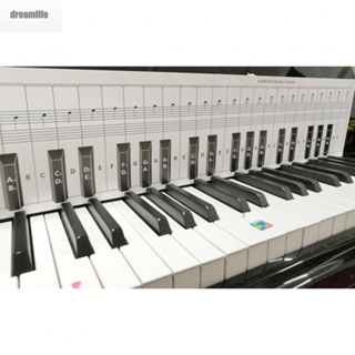 【DREAMLIFE】Piano Keyboard Chart Musical Instruments Piano Piano Practice Coated Paper