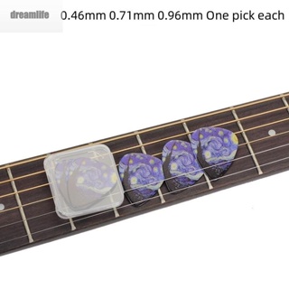 【DREAMLIFE】Guitar Picks Smooth Ukulee 0.46/0.71/0.96mm For Acoustic 3Pcs Celluloid