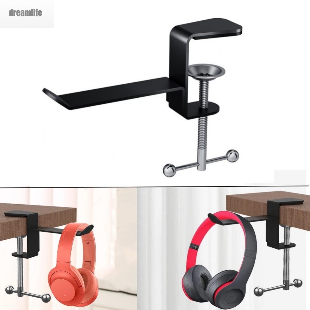 dreamlife-headphone-bracket-metal-plastic-stand-1pc-black-bracket-clamp-hanger