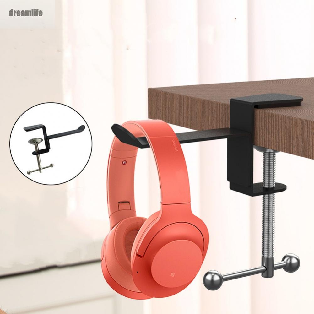 dreamlife-headphone-bracket-metal-plastic-stand-1pc-black-bracket-clamp-hanger
